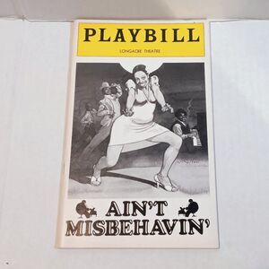 Aint Misbehavin Longacre Theatre Playbill-May 1978-Broadway-Harlem Renaissance